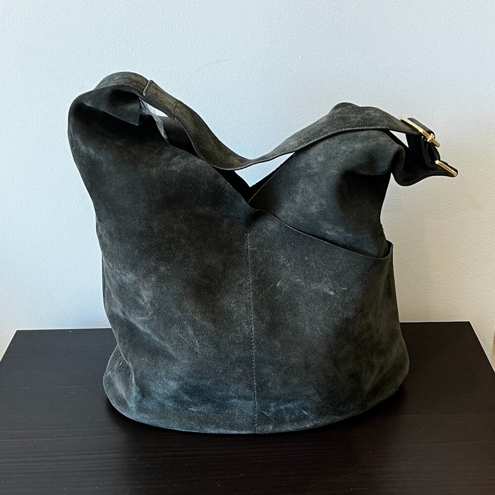 ALC Sadie Green Suede Hobo Bag